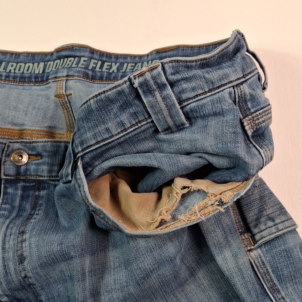 Duluth Trading Co Ballroom Double Flex Jeans Mens 44x32 Stretch Blue Denim - Picture 12 of 15
